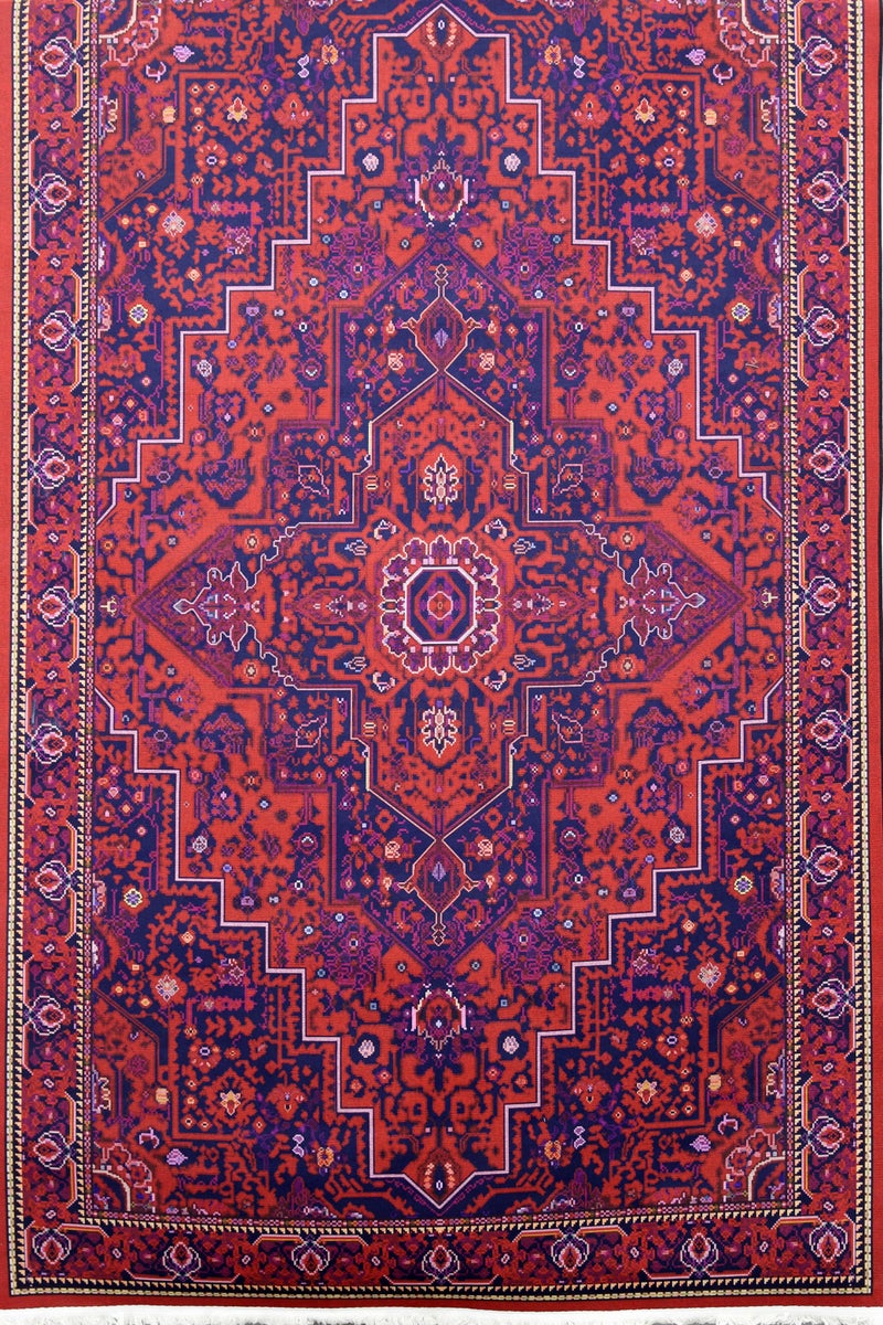 Alkaffary Rug, Area Rug, Heritage Design with High-Quality Materials, Authentic Style, 165X260 cm, Red - Image 1